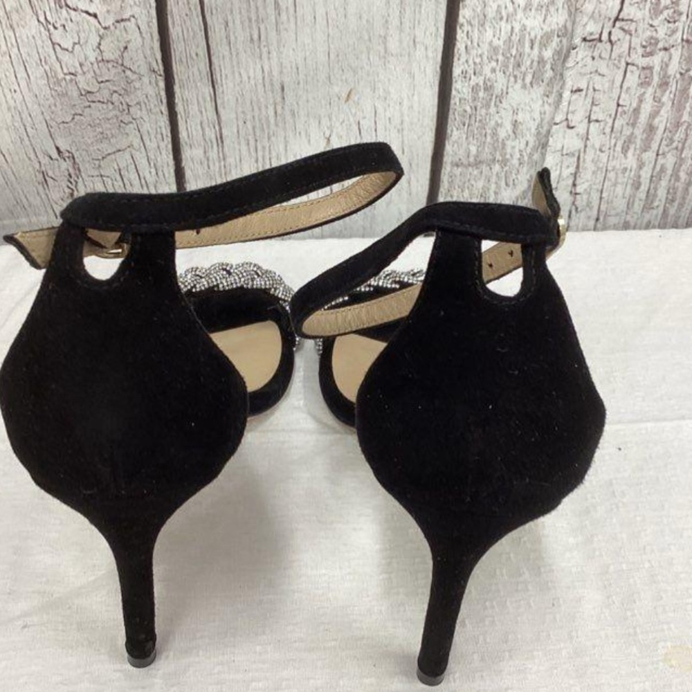✅ SOLD Stuart Weitzman Black Suede Nudist Curve Sandals/ Heels Highshine 5.5 siz - Picture 5 of 11